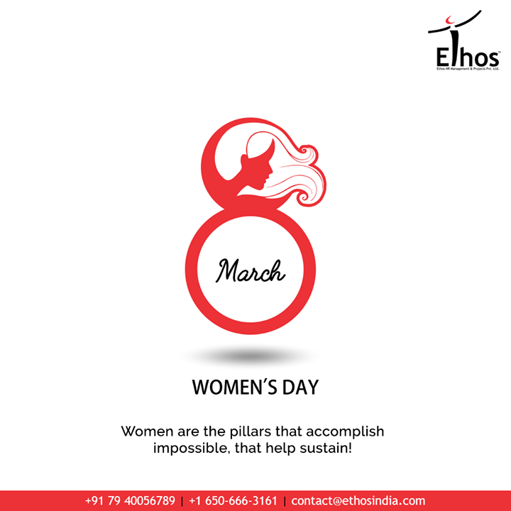 Women
are the pillars that accomplish impossible, that help sustain!

#WomensDay #women #WomensDay2020 #RespectWomen #EachforEqual #InternationalWomensDay #InternationalWomensDay2020 #EthosIndia #Ahmedabad #EthosHR #Recruitment #CareerGuide #India