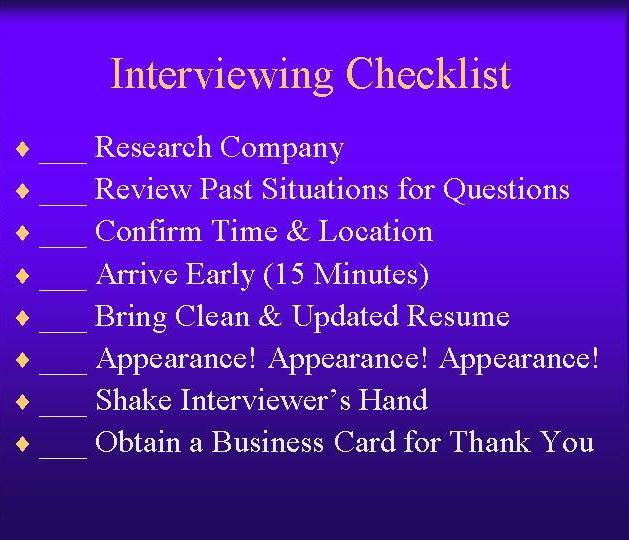 Heading for an #Interview? Here's a checklist!