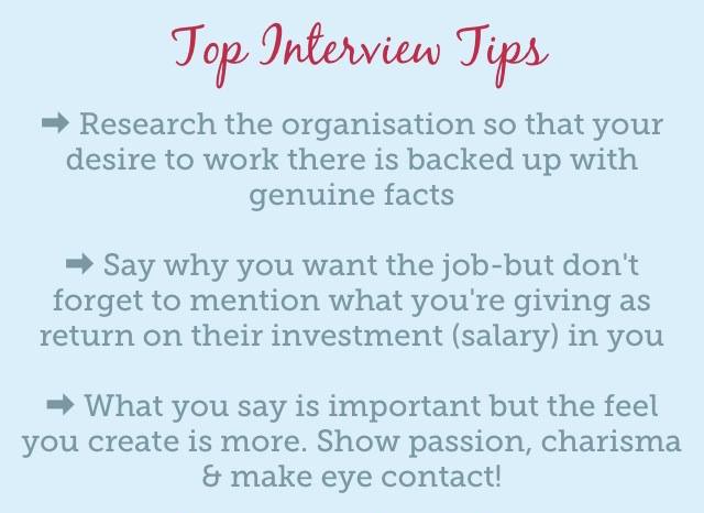 #Interview tips -