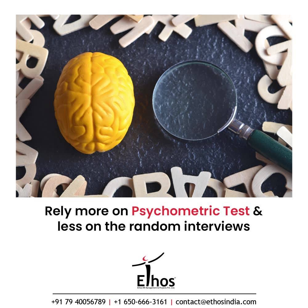 It is natural for the candidates to fake and sing their own praises during an interview. But how can you afford to take their words for granted?

The candidates appearing for a job interview are more likely to blow their own trumpets. So what you need to do is rely more on Psychometric Testing and less on the random interviews.

#CareerCounselling #OurServices #CareerOpportunity #EthosIndia #Ahmedabad #EthosHR #Ethos #HR #Recruitment #CareerGuide #India