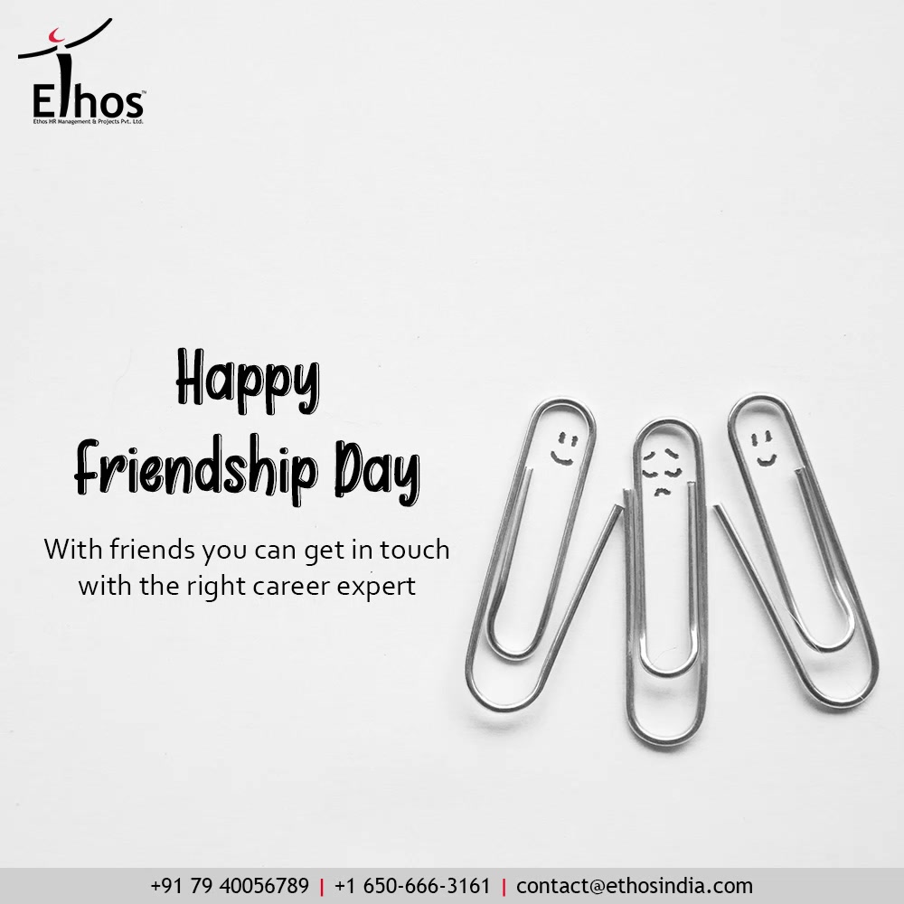 Alone you can only remain sad & confused
With friends you can get in touch with the right career expert
& Together we can defeat the evil called unemployment
Let us be-friend success for a lifetime.

#FriendshipDay2021 #HappyFriendshipDay #FriendshipDay #FriendsForever #Friendship #Friends #EthosIndia #Ahmedabad #EthosHR #Ethos #HR #Recruitment #CareerGuide #India