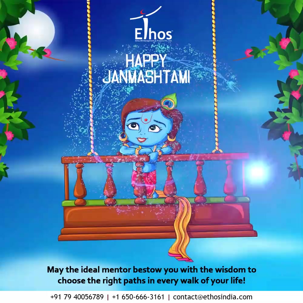 May the ideal mentor bestow you with the wisdom to choose the right paths in every walk of your life!

#HappyJanmashtami2021 #JanmashtamiCelebrations #DahiHandi #HappyJanmashatami #Janmashtami2021 #LordKrishna #Krishna #ShriKrishna #KrishnaJanmashtami #EthosIndia #Ahmedabad #EthosHR #Ethos #HR #Recruitment #CareerGuide #India